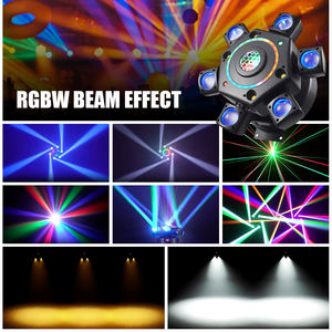 Projecteurs de scène professionnels à tête mobile LED Cyclorama Effet de faisceau laser Wash 6 bras RGBW DMX512 pour discothèques, fêtes, événements <span class=keywords><strong>DJ</strong></span> - Product Image 2