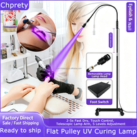 Lampe LED Beauté pour Maquillage, Ongles, UV, Cils, Teinture des Sourcils à Domicile, Bras Flexible Col de Cygne, Extension de Cils, Lumière de Salon de Manucure