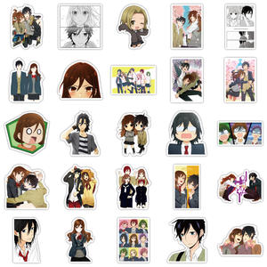 50 pièces/sac autocollants en vinyle imperméables pour les Fans d'Anime <span class=keywords><strong>Horimiya</strong></span> pour ordinateur portable décoration de planche à roulettes - Product Image 4