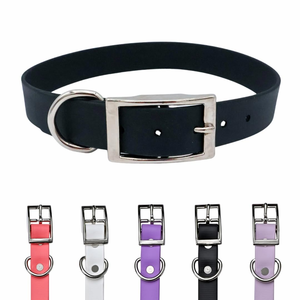 Wholesale Soft Pvc Waterproof Dog Buckle Collar Leash with Name Tag Luxury Fashion Adjustable Dog Collar Lead Set - Product Image 4