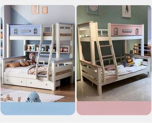 Cama litera multifuncional rosa con diseño <span class=keywords><strong>de</strong></span> molino <span class=keywords><strong>de</strong></span> viento <span class=keywords><strong>para</strong></span> niñas, cama alta y baja <span class=keywords><strong>para</strong></span> niños, muebles que ahorran espacio <span class=keywords><strong>para</strong></span> apartamentos pequeños - Product Image 5