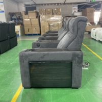 Luxuriöses 5-Sitzer Heimkino-Möbelset Wildleder-Kinosessel-Set Verstellbare Theater-Sitzgruppe Elegantes Wohnzimmer-Sofa