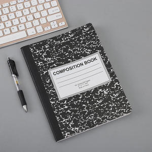 Cuaderno de composición de mármol personalizado de tamaño A5 para niños, estudiantes, escuela ancha, impresión a rayas, 72 hojas suaves/duras, línea francesa - Product Image 4