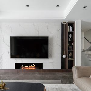 Quemador eléctrico de etanol biológico lineal, <span class=keywords><strong>chimenea</strong></span> pequeña cálida de <span class=keywords><strong>50</strong></span> <span class=keywords><strong>CM</strong></span> para invierno, decoración navideña - Product Image 5