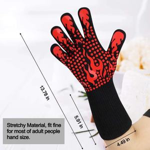 Gants de sécurité extra longs pour l'extérieur, résistants à la chaleur, en silicone, pour la cuisine et le barbecue - Product Image 2