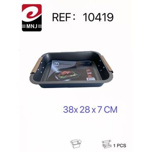 MNJ Baking Tray 38x28x7 Cm Non Stick Cake Pan For Baking - Product Image 1