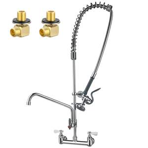 <span class=keywords><strong>Robinet</strong></span> d'évier commercial avec pulvérisateur 43 pouces, <span class=keywords><strong>robinet</strong></span> d'évier de <span class=keywords><strong>cuisine</strong></span> avec pulvérisateur de pré-évier central de 12 pouces et bec oscillant supplémentaire de 8 pouces - Product Image 3