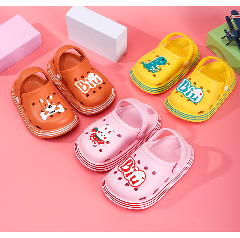 Summer Cartoon Clogs Shoes Garden Beach Slippers Sandals Non-Slip Clog for Kids