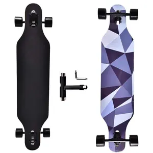 कस्टम लोगो शुरुआत मेपल डबल घुमाव लकड़ी 4 पहियों करती Skateboards स्केट बोर्ड longboard