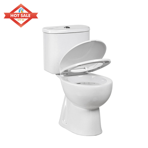 Inodoro de Dos Piezas de Cerámica Blanca de Alta Calidad con Diseño Moderno, Montado en el Suelo, con Sifón en S de 250 mm para Baño - Product Image 3