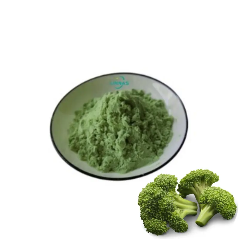 Polvo orgánico Soluble en agua para vegetales, extracto de brócol, 99% de brócol en polvo