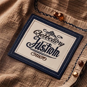 Tùy Chỉnh Cá Nhân Logo May Mặc Vải Nhãn 100% Cotton Hữu Cơ Mật Độ Cao Jacquard Quần Áo Satin Dệt Tag Quần Áo Dệt Nhãn - Product Image 1