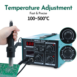 Estación de Retrabajo con Bomba de Aire Caliente 500, Soldador de Estaño de 60W con Soporte para Pinza de Alambre, Kit de Herramientas W263 - Product Image 3
