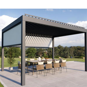 Venda quente Pérgulas De Alumínio E Gazebos Para Jardins Ao Ar Livre Personalizado Louvered Telhados De Metal - Product Image 4