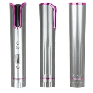 Factory price Wholesale Auto hair curler Fashion Portable Cordless Rechargeable Magic Automatic Curling iron with Lcd display