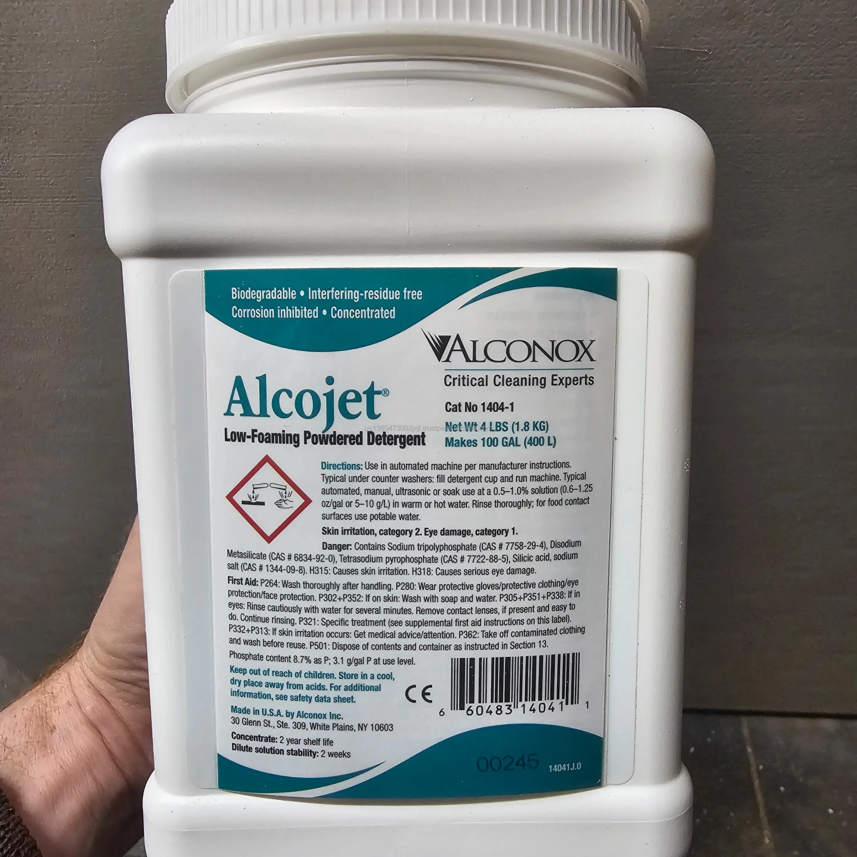 Alcojet Low-foaming Powdered Detergent