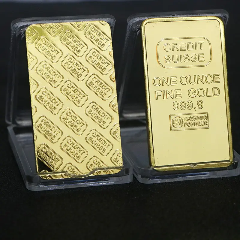 Bestseller Metal Bullion Souvenir 24 Karat Goldbarren Vergoldetes quadratisches Münz handwerk