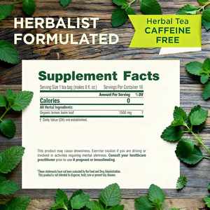 Té de Balsamo de Limón Orgánico OEM, 16 Bolsitas, Sin Cafeína, para Aliviar el Estrés y la Relajación, Té Herbal Cítrico Ligero - Product Image 5