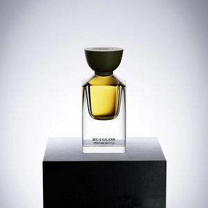 Nhà Máy Tùy Chỉnh Rỗng Nước Hoa Sang Trọng Container Phun 30Ml <span class=keywords><strong>50Ml</strong></span> 100Ml Đáy Dày Thủy Tinh Vuông Chai Nước Hoa Với Gỗ Cap - Product Image 1