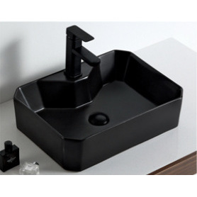 Lavabo de comptoir en céramique vert mat Ouni 50x37cm à trou unique - Product Image 2