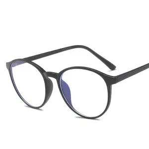 Montature da vista trasparenti di colore nero di moda circolare TR90 di nuovo stile blu chiaro