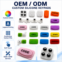 Teclado de Silicona Personalizado OEM con Legendas Impresas y Pastillas Conductivas para Panel de Control de Llamadas de Enfermería Hospitalaria