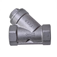 Filtre en Y en acier inoxydable 304, vanne manuelle DN15-DN50, filtration eau, gaz, huile, garantie 1 an