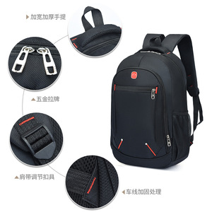 Laptop <b>Backpack</b> Black 15 Inches <b>Nylon</b> School Education Travel <b>Backpack</b> For Students - Product Image 4