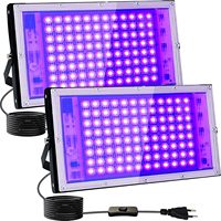 Puissant Projecteur LED UV Lumière Noire 50W - 400W IP66 395nm, Lampe de Polymérisation UV pour Fête Fluorescente d'Halloween