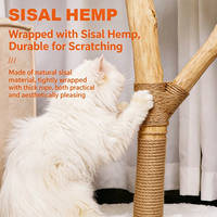 Grand arbre à chat en bois Heybly, tour griffoir haute pour chat, arbre à chat de luxe de bonne qualité, maison d'arbre pour chat, meuble griffoir pour chat