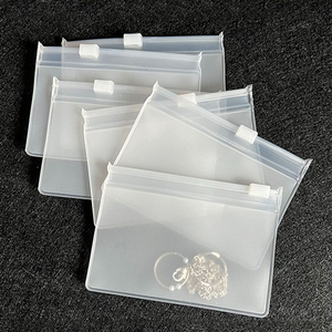 Nhỏ nhỏ <span class=keywords><strong>Ziplock</strong></span> Túi Dây Kéo Túi phụ kiện Nhẫn Pouch đối với gói đồ trang sức với <span class=keywords><strong>logo</strong></span> tùy chỉnh Frosted nhựa trang phục LDPE - Product Image 1