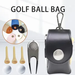 Manufacturer Supplier High Quality Golf PVC Small Clip Ball Bag Golf Accessories Kit PVC Material Small Waist Bag