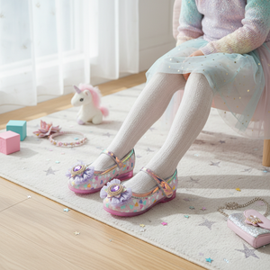 Chaussures habillées OZKIZ style coréen étoile lumineuse pour filles de 2 à 7 ans Printemps/Automne Mode Enfant Vente en Gros - Product Image 3