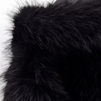 Manteau en fausse fourrure de renard noir pur pour femme, style européen russe, avec fermeture éclair et capuche, pour la mode féminine