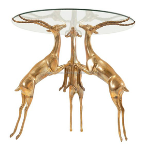 Table à café en métal, fer martelé, marbre blanc Fabricant et grossiste de table à café en marbre blanc - Product Image 3