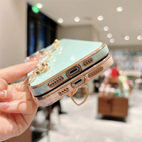 6D Chrome Placage TPU Caméra Lentille Protection Téléphone Cas Amour Coeur Chaîne Couverture pour Oppo Reno13 F/13 Pro/13/12 F/11 F