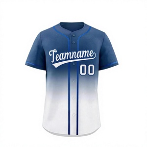 Camiseta de béisbol con gradiente personalizado, nombre del equipo, número, camiseta deportiva de sublimación, manga corta para adultos - Product Image 1
