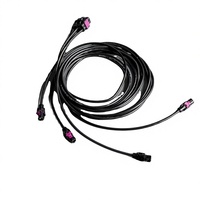 Faisceau de câblage coaxial blindé torsadé H-MTD RG174 étanche pour l'automobile, série Devica E6Z010-001, certifié RoHS, 0,28 mm
