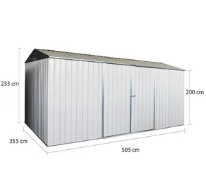 G1711-H200-2H durable 17x11ft metal garden storage shed warehouse big tool house