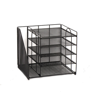 <b>File</b> Rack 5 Tier Desktop Metal <b>Storage</b> Shelf For Office Supplies Organizing Documents Folders And Stationery - Product Image 4
