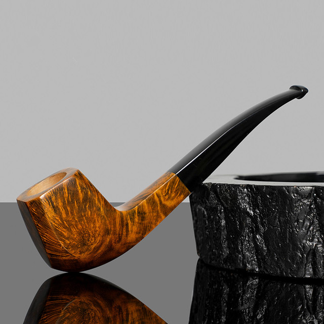 MUXIANG Bent Panel Italy Briar Tobacco Pipe Custom Logo Gentleman Smoking Pipe