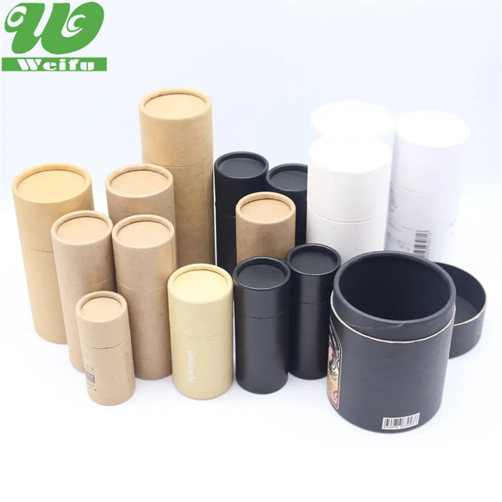 Embalaje cosmético moderno respetuoso con el medio ambiente Embalaje de caja de vela de cilindro de tubo de cartón impreso personalizado