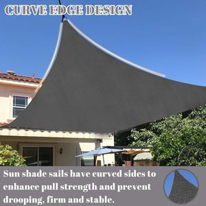 Voile d'ombrage rectangulaire 12x16FT, auvent solaire extérieur <span class=keywords><strong>pour</strong></span> patio, jardin et cour arrière - Product Image 3