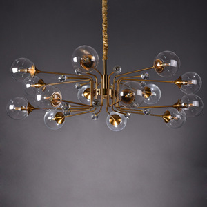 Lustre LED moderne en or Decoclear, <span class=keywords><strong>suspension</strong></span> <span class=keywords><strong>luminaire</strong></span> pour hall d'entrée - Product Image 2