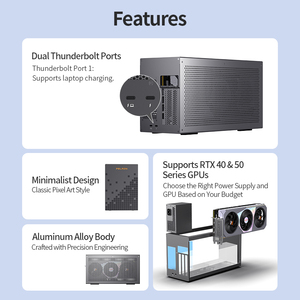 แท่นวางการ์ดจอภายนอก Peladn รุ่นใหม่ Thunderbolt 3 GPU Docking Station ช่องเสียบ Pciex16 สำหรับแล็ปท็อป - Product Image 3