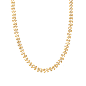 Collier ras du cou empilé en acier inoxydable plaqué or 18 carats pour femme, motif géométrique blé, chaîne tendance pour cadeaux élégants - Product Image 5