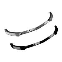 Lèvre avant en ABS noir brillant et motif carbone, spoiler avant adapté à Mercedes-Benz GLC63 X253 2016-2019