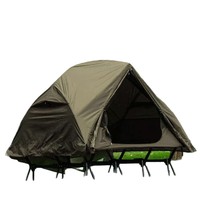 Tente de camping surélevée avec lit intégré, imperméable, coupe-vent, entièrement fermée, abri de pêche extérieur robuste