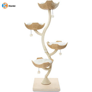 برج خشبي من خشب السيسال لخدش أشجار القطط الكبيرة للبيع بالجملة من الجهة المصنعة برج كوندو بتصميم حديث لشجرة القطط القابلة للتسلق - Product Image 4