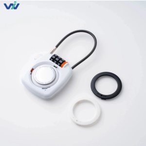 Support de protection étanche en acier inoxydable pour <span class=keywords><strong>Airtag</strong></span> avec cadenas à combinaison, protection intégrale 360°, anti-perte, accessoire de voyage de luxe pour bagages - Product Image 1